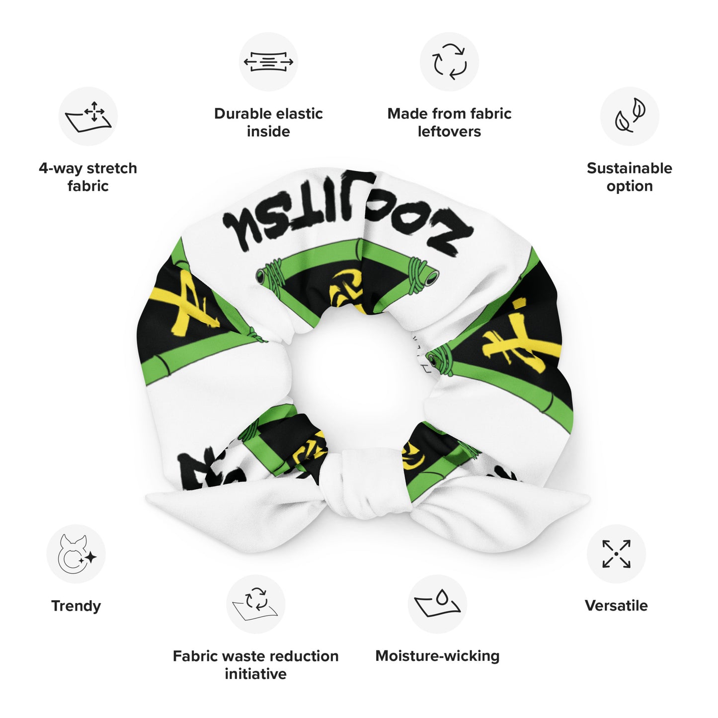 Zoo Jitsu Fighters Recycled Scrunchie - Icon Heroes 