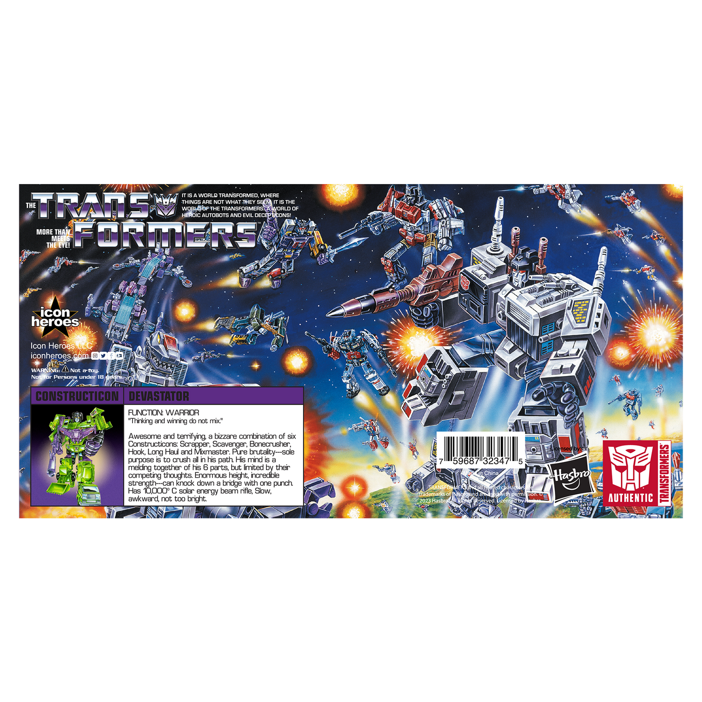 Transformers Devastator X Constructicons Retro Enamel Pins Box Set