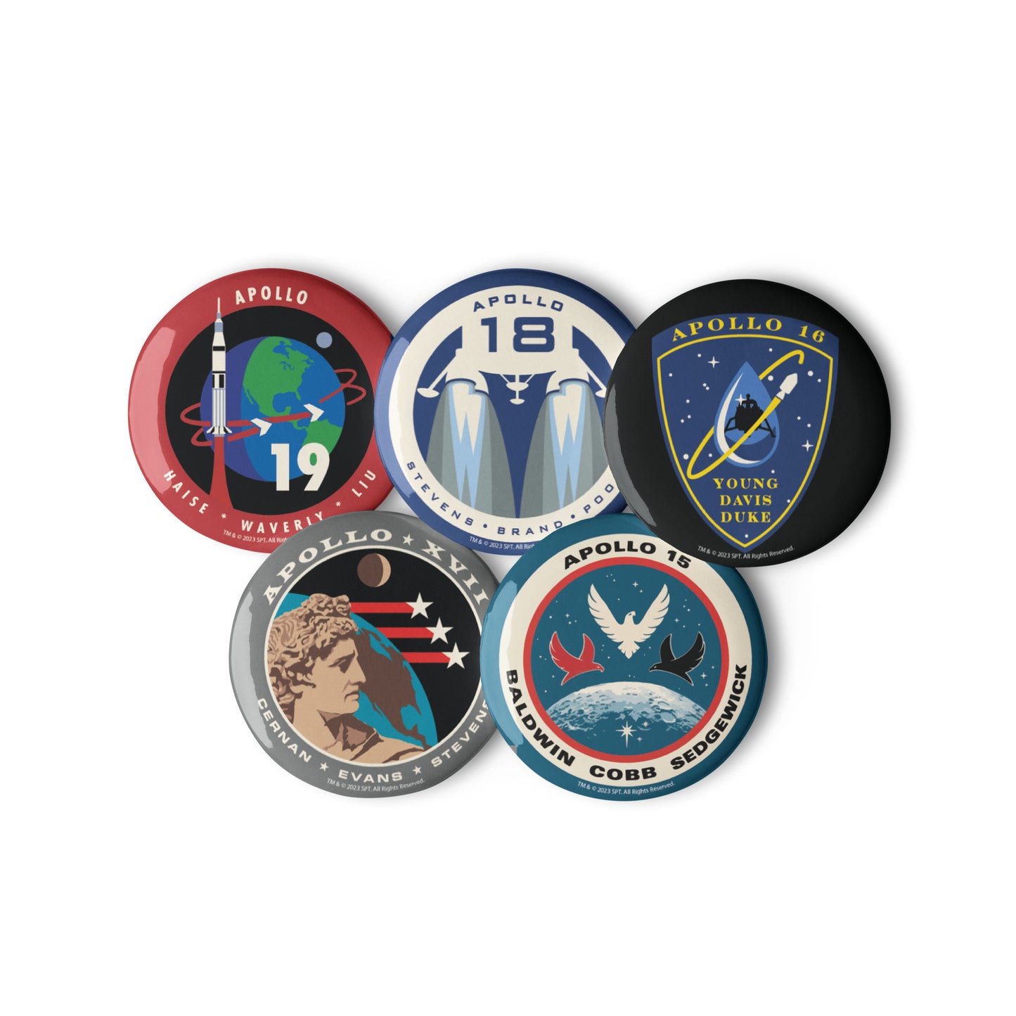 For All Mankind Pin Buttons Set 1 - Icon Heroes 