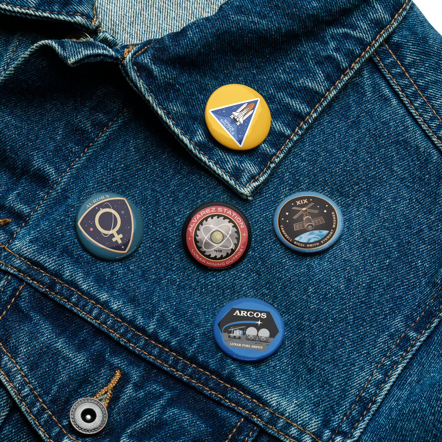 For All Mankind Pin Buttons Set 7 - Icon Heroes 
