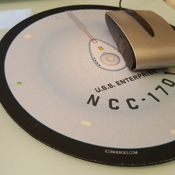 Star Trek Mission New York Exclusive NCC-1701 Saucer Mouse Pad - Icon Heroes 