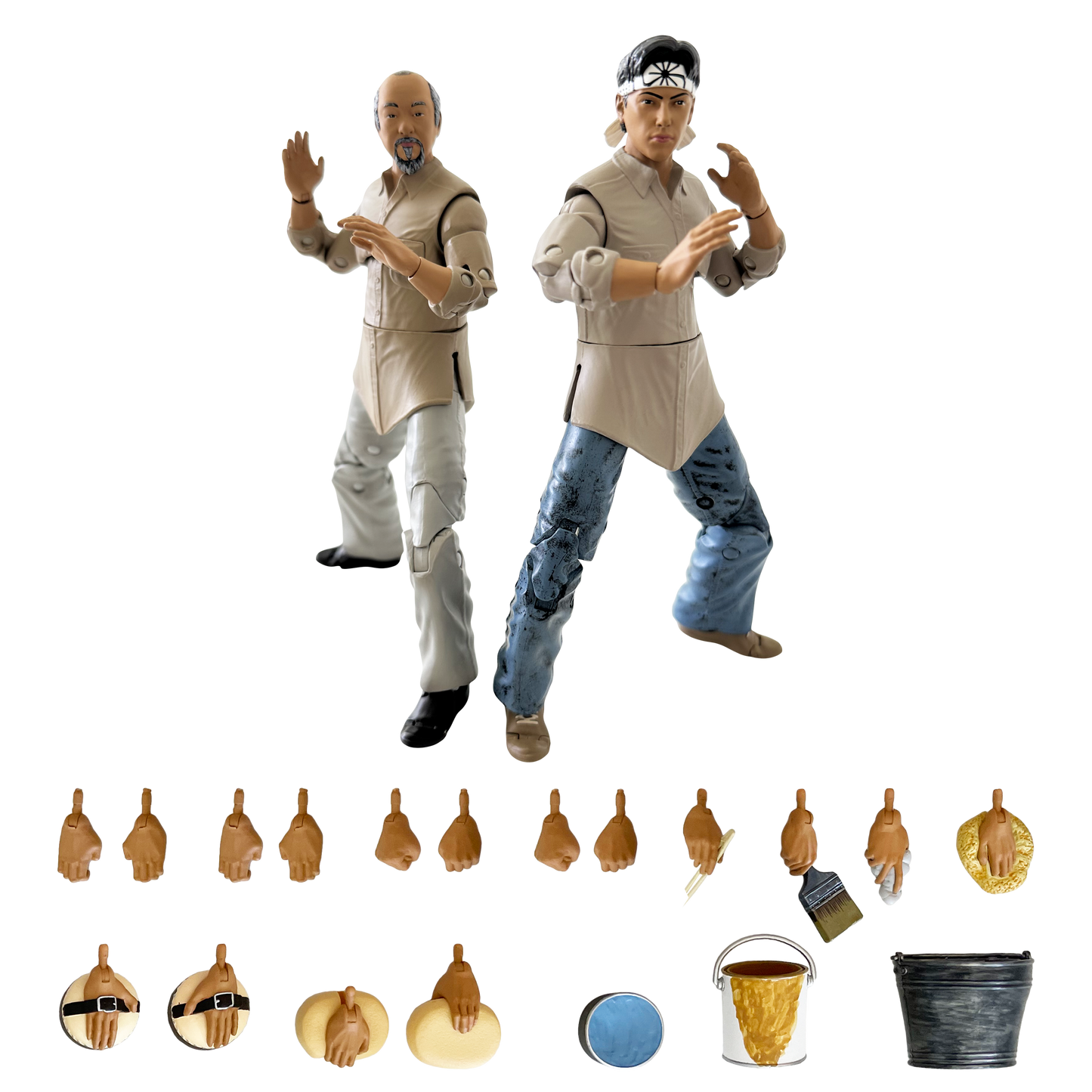 The Karate Kid Mr. Miyagi and Daniel Miyagi-Do Training Action Figure Box Set - Icon Heroes 