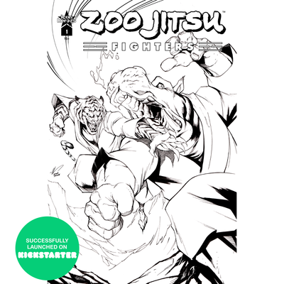 Zoo Jitsu Fighters #1 Comic Book (Black and White) - Icon Heroes 