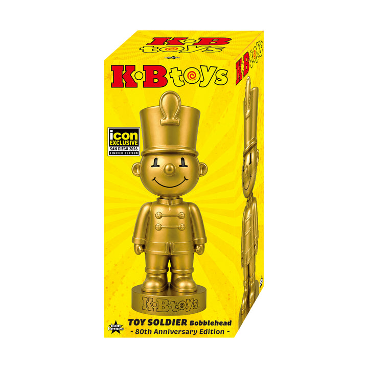 KB Toys 80th Gold Toy Soldier Bobblehead – SDCC Exclusive - Icon Heroes 