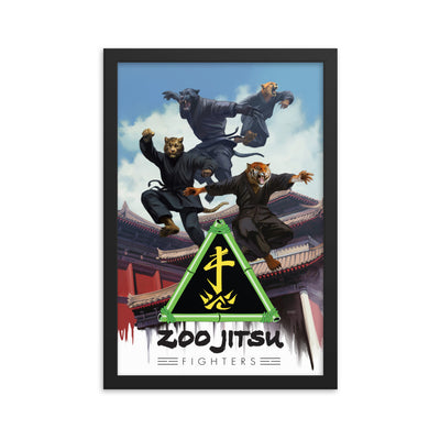 Zoo Jitsu Fighters Framed Poster - Icon Heroes 