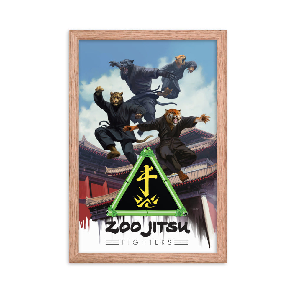 Zoo Jitsu Fighters Framed Poster - Icon Heroes 