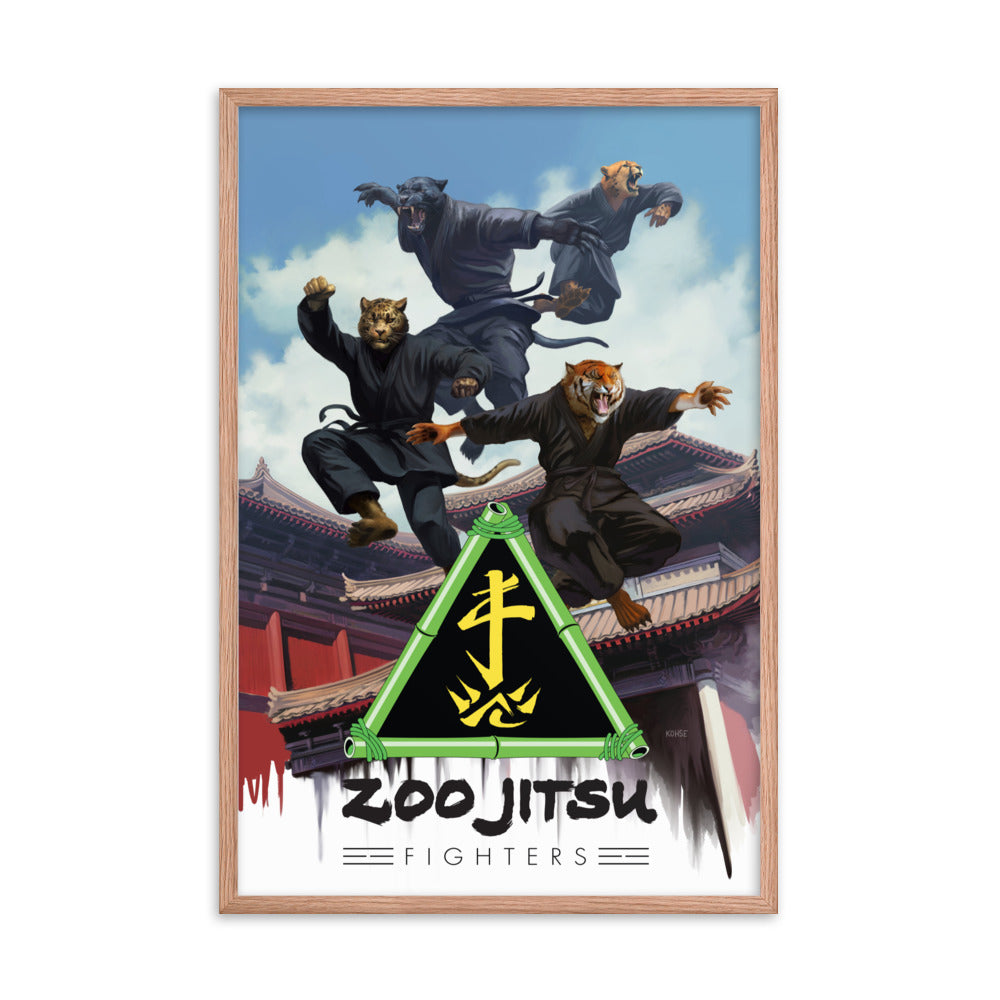 Zoo Jitsu Fighters Framed Poster - Icon Heroes 