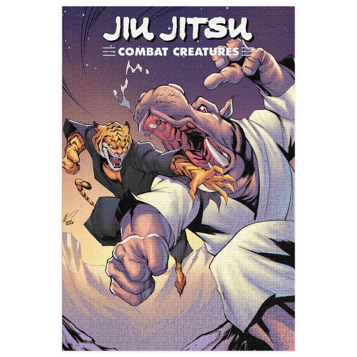 Jiu Jitsu Combat Creatures Jigsaw puzzle with tin by Ale Garza A