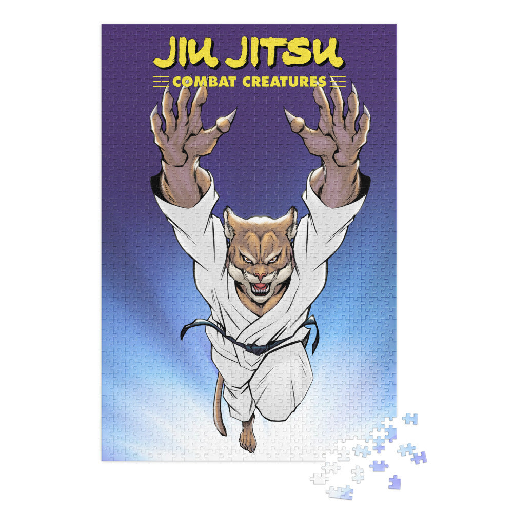Jiu Jitsu Combat Creatures Jigsaw puzzle with tin by Ale Garza C