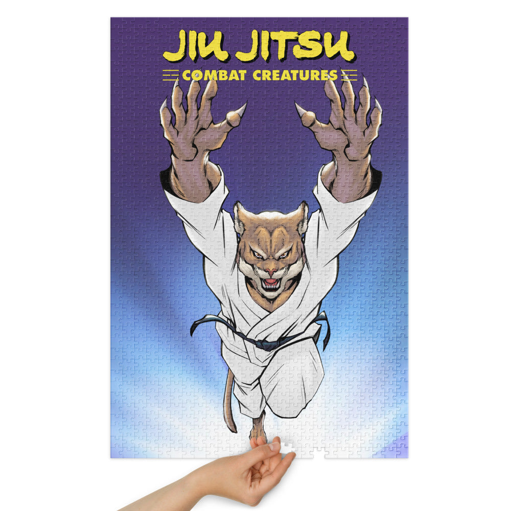 Jiu Jitsu Combat Creatures Jigsaw puzzle with tin by Ale Garza C