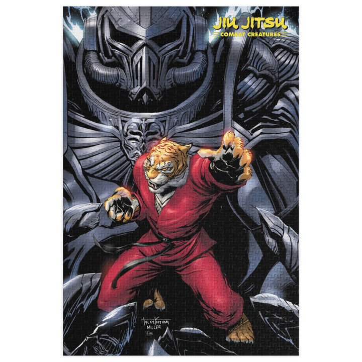 Jiu Jitsu Combat Creatures Jigsaw puzzle with tin by Tyler Kirkham A