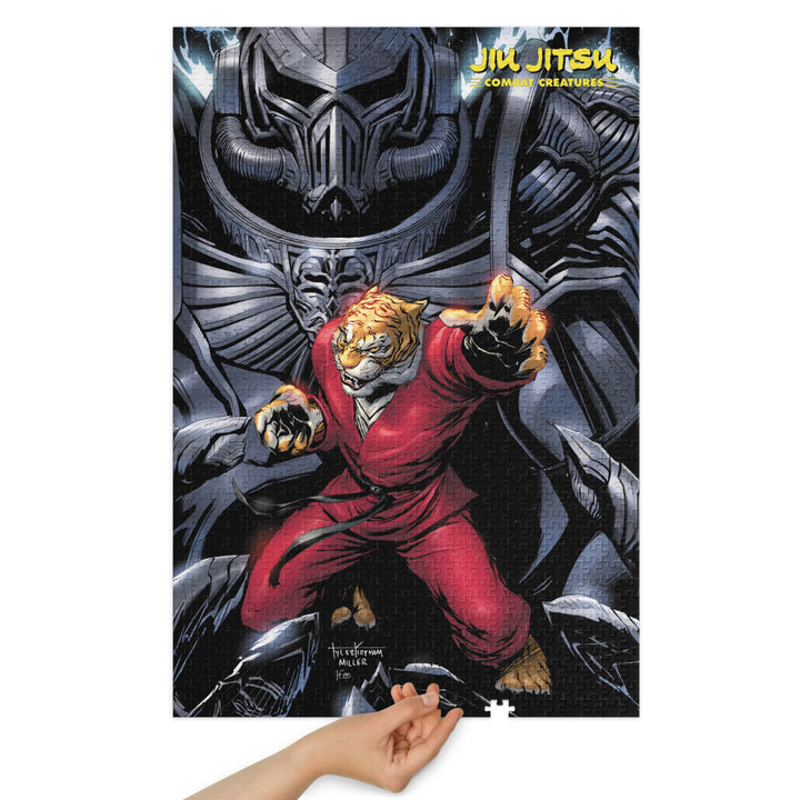 Jiu Jitsu Combat Creatures Jigsaw puzzle with tin by Tyler Kirkham A