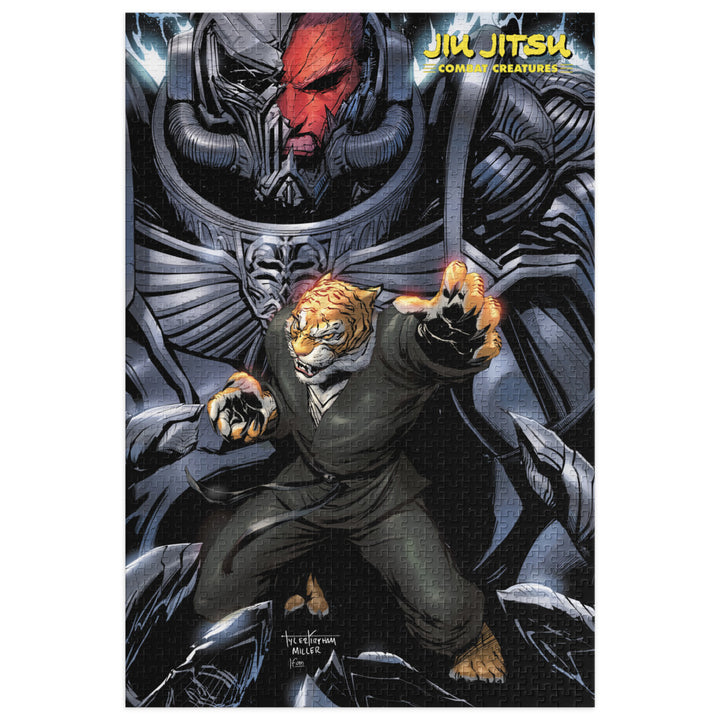 Jiu Jitsu Combat Creatures Jigsaw puzzle with tin by Tyler Kirkham B