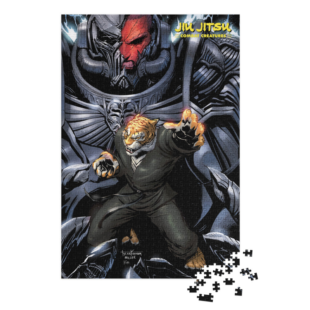 Jiu Jitsu Combat Creatures Jigsaw puzzle with tin by Tyler Kirkham B