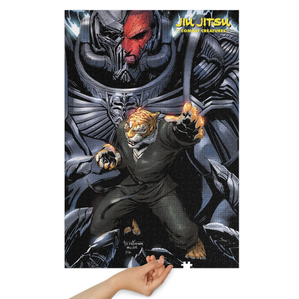 Jiu Jitsu Combat Creatures Jigsaw puzzle with tin by Tyler Kirkham B
