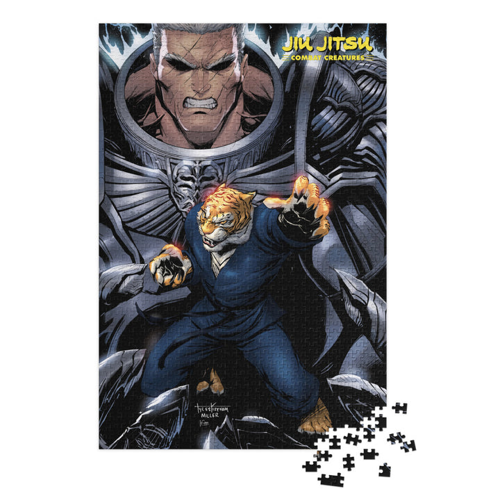 Jiu Jitsu Combat Creatures Jigsaw puzzle with tin by Tyler Kirkham C