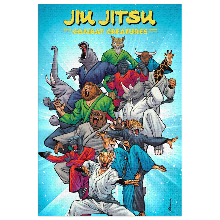 Jiu Jitsu Combat Creatures Jigsaw puzzle with tin by Guilherme Balbi
