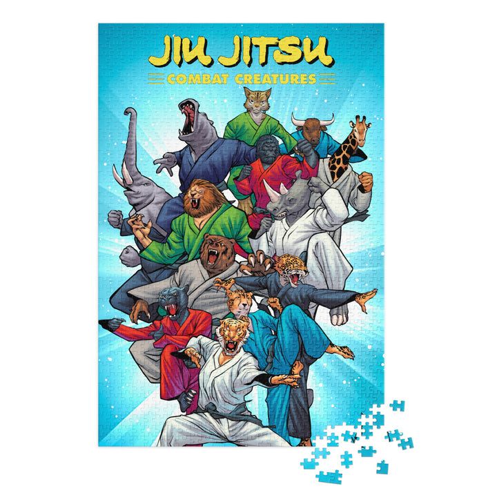 Jiu Jitsu Combat Creatures Jigsaw puzzle with tin by Guilherme Balbi