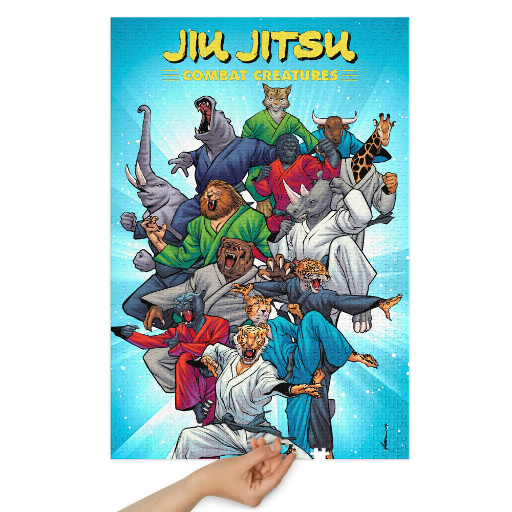 Jiu Jitsu Combat Creatures Jigsaw puzzle with tin by Guilherme Balbi