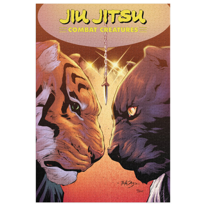 Jiu Jitsu Combat Creatures Jigsaw puzzle with tin by Netho Diaz