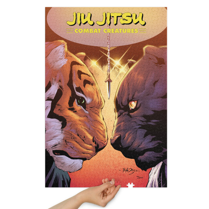 Jiu Jitsu Combat Creatures Jigsaw puzzle with tin by Netho Diaz
