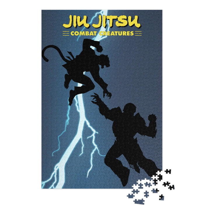 Jiu Jitsu Combat Creatures Jigsaw puzzle with tin by Jeferson Sadzinski