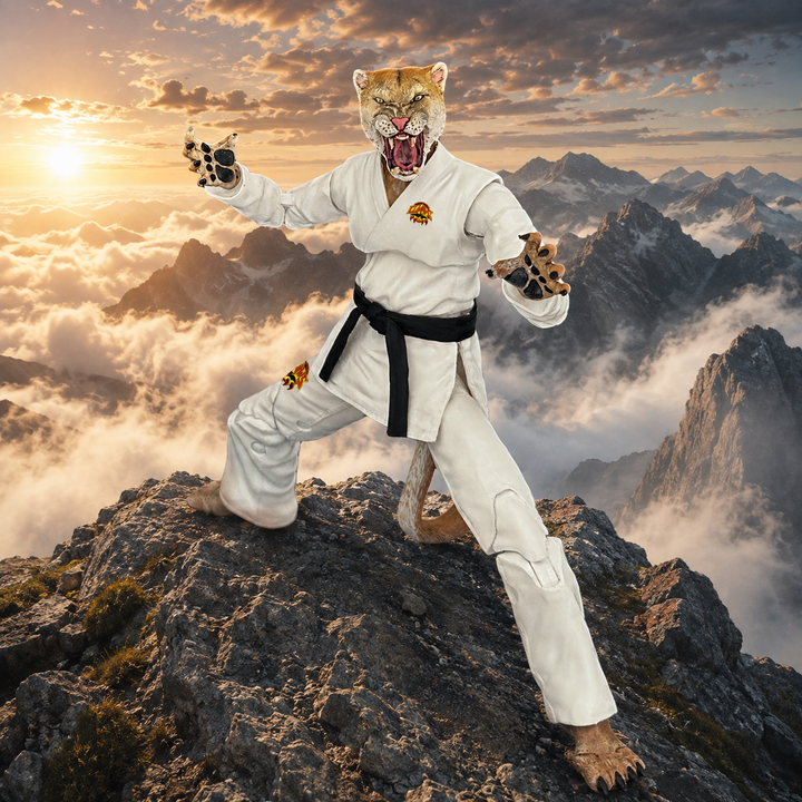 Jiu Jitsu Combat Creatures Pounce the Puma Action Figure