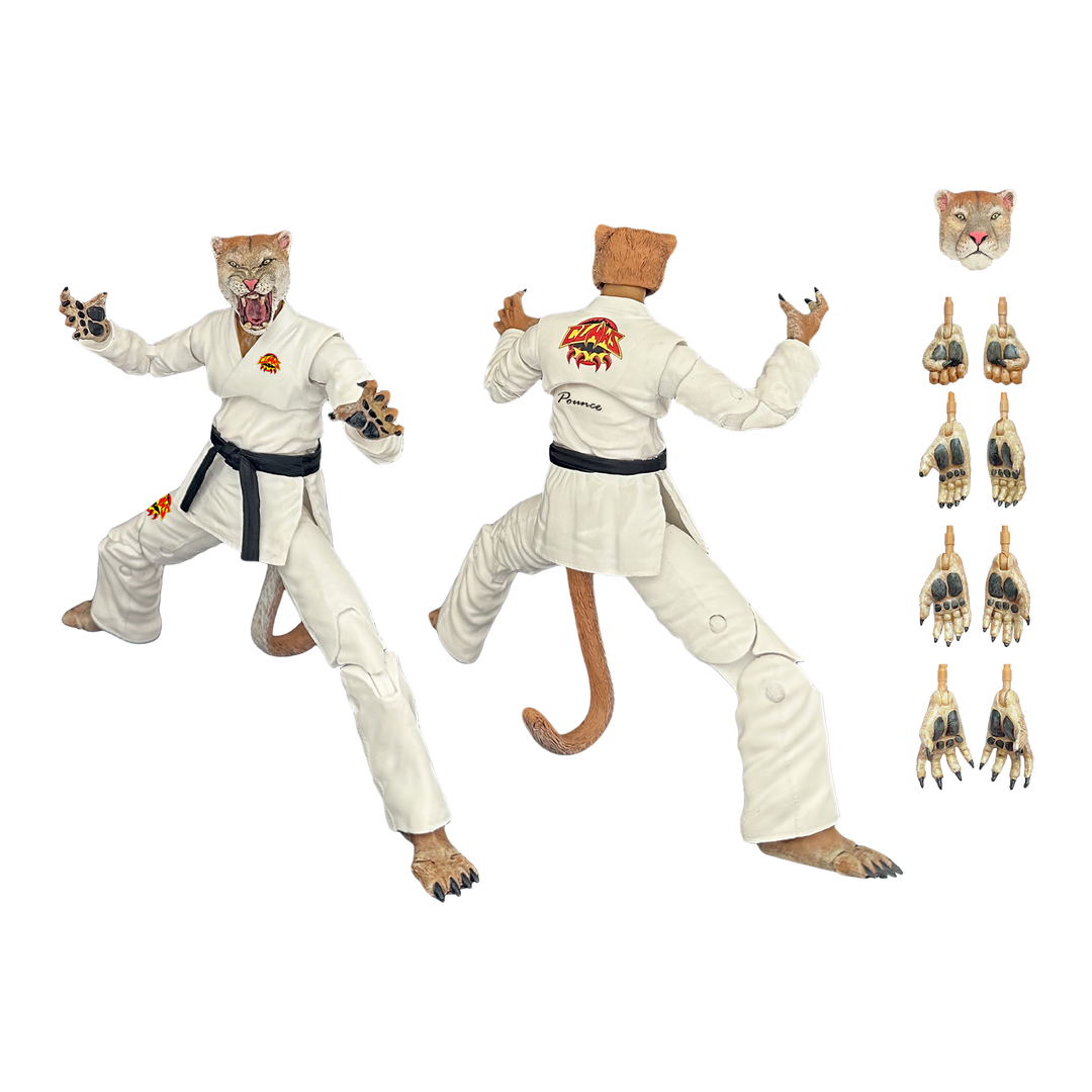 Zoo Jitsu Fighters Pounce the Puma White Gi Action Figure - LACC Exclusive - Icon Heroes 