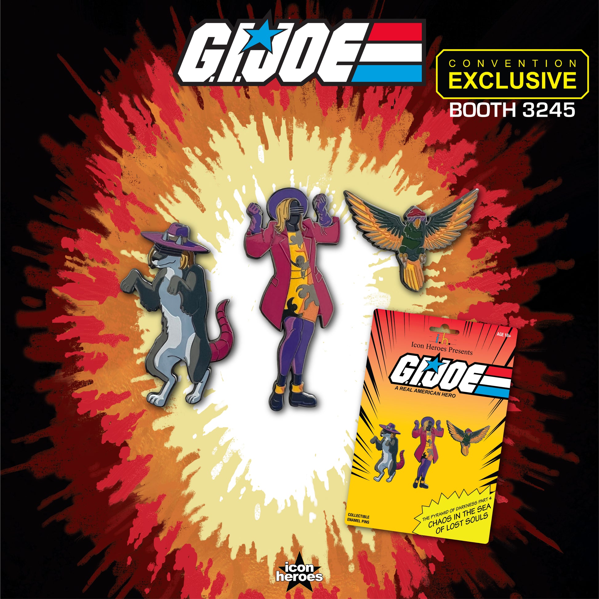 G.I. Joe Chaos in the Sea of Lost Souls Pins Set (SDCC Exclusive) - Available 3rd Quarter 2023 - Icon Heroes 