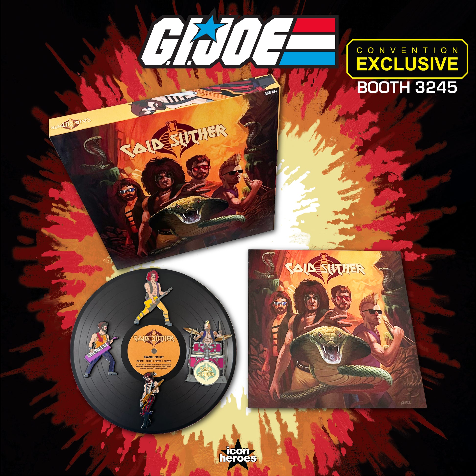 G.I. Joe We Are Cold Slither Pins Box Set (SDCC Exclusive) - Available 3rd Quarter 2023 - Icon Heroes 