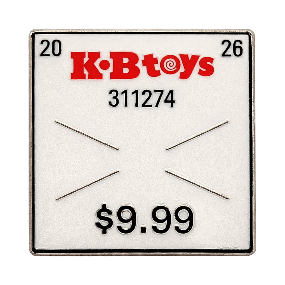 KB Toys Price Sticker Enamel Pin - Icon Heroes 