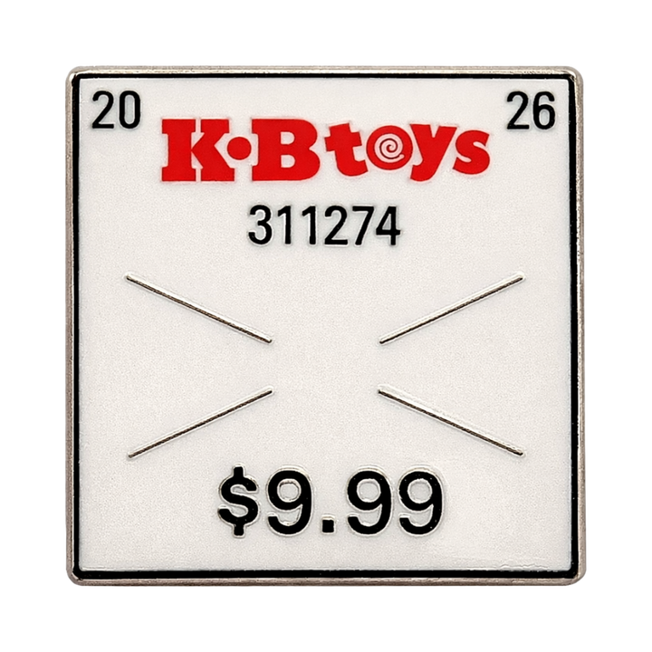 KB Toys Price Sticker Enamel Pin - Icon Heroes 