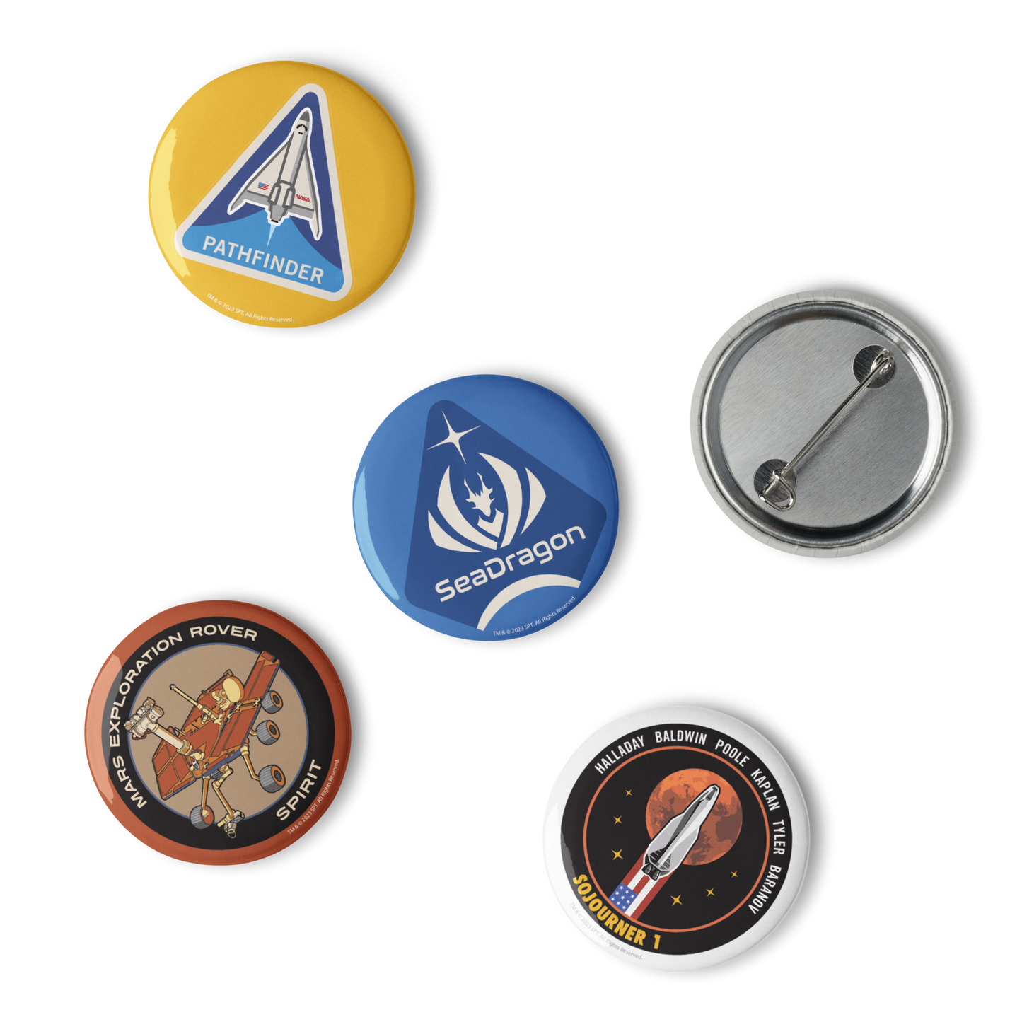 For All Mankind Pin Buttons Set 10 - Icon Heroes 