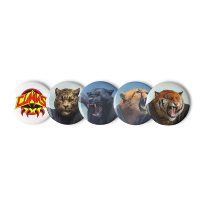 Zoo Jitsu Fighters CLAWS Pin Buttons Set - Icon Heroes 