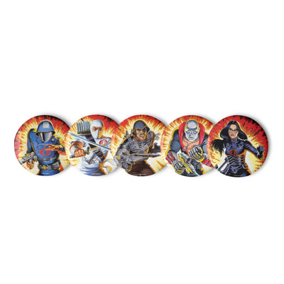 G.I. Joe Cobra Pin Buttons Set 1 - Icon Heroes 