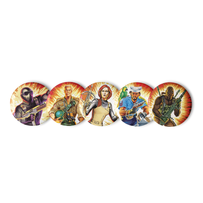 G.I. Joe Pin Buttons Set 1 - Icon Heroes 