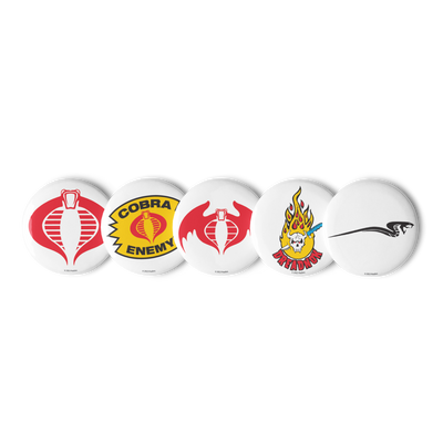 G.I. Joe Cobra Logos Pin Buttons Set 1 - Icon Heroes 