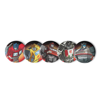 Transformers Autobots Pin Buttons Set 1 - Icon Heroes 