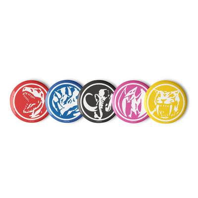 Power Rangers Power Coins Pin Buttons Set 1 - Icon Heroes 