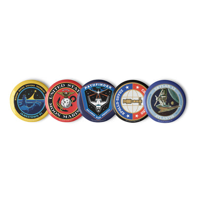 For All Mankind Pin Buttons Set 6 - Icon Heroes 
