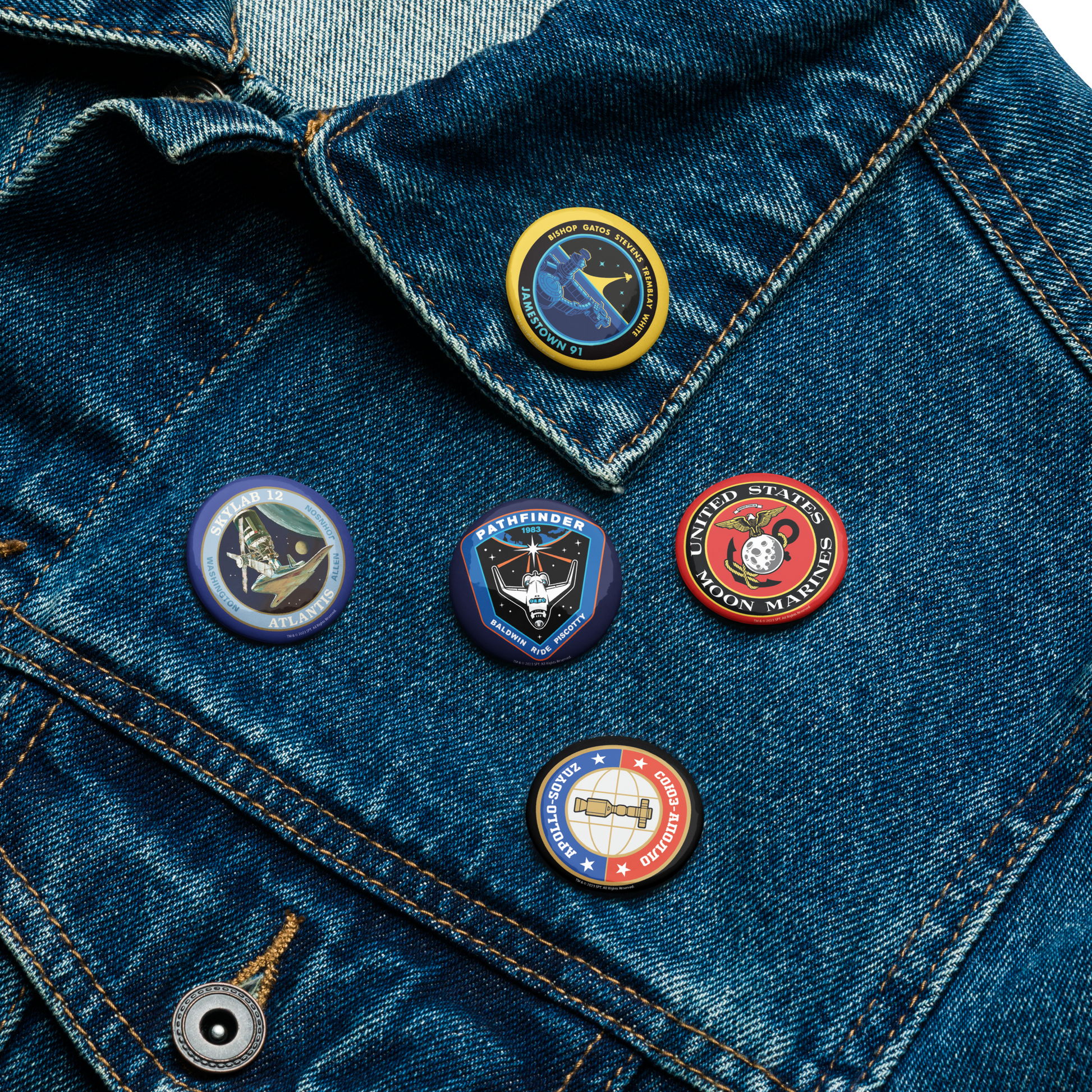 For All Mankind Pin Buttons Set 6 - Icon Heroes 
