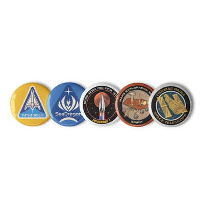 For All Mankind Pin Buttons Set 10 - Icon Heroes 