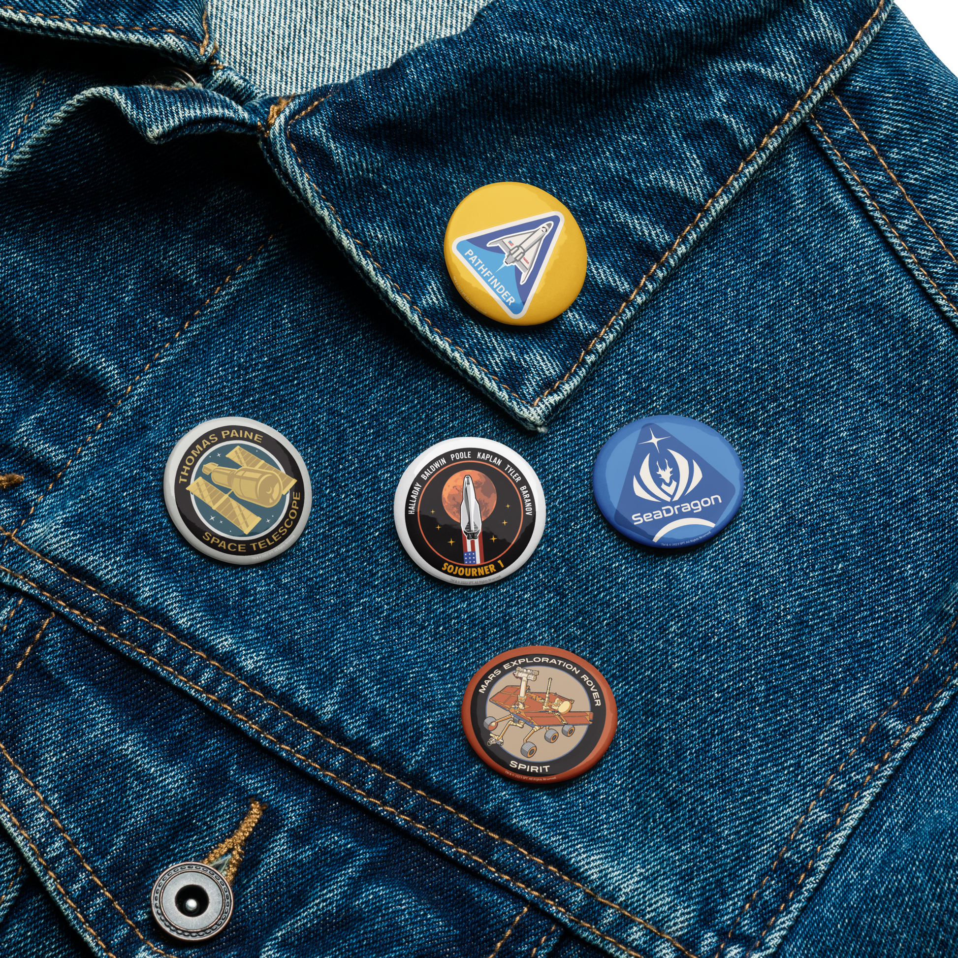 For All Mankind Pin Buttons Set 10 - Icon Heroes 