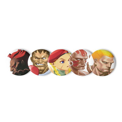 Street Fighter Character Select Pin Buttons Set 2 - Icon Heroes 