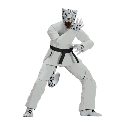 Zoo Jitsu Fighters Shadow 'Ice' the Snow Leopard Action Figure - Icon Heroes 