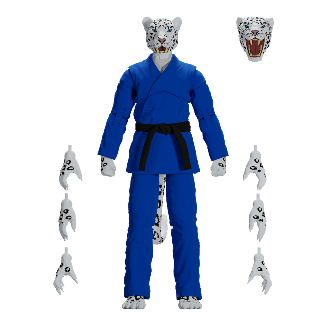 Jiu Jitsu Combat Creatures Shadow 'Ice' the Snow Leopard Action Figure - Icon Heroes 