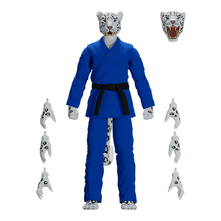 Jiu Jitsu Combat Creatures Shadow 'Ice' the Snow Leopard Action Figure - Icon Heroes 