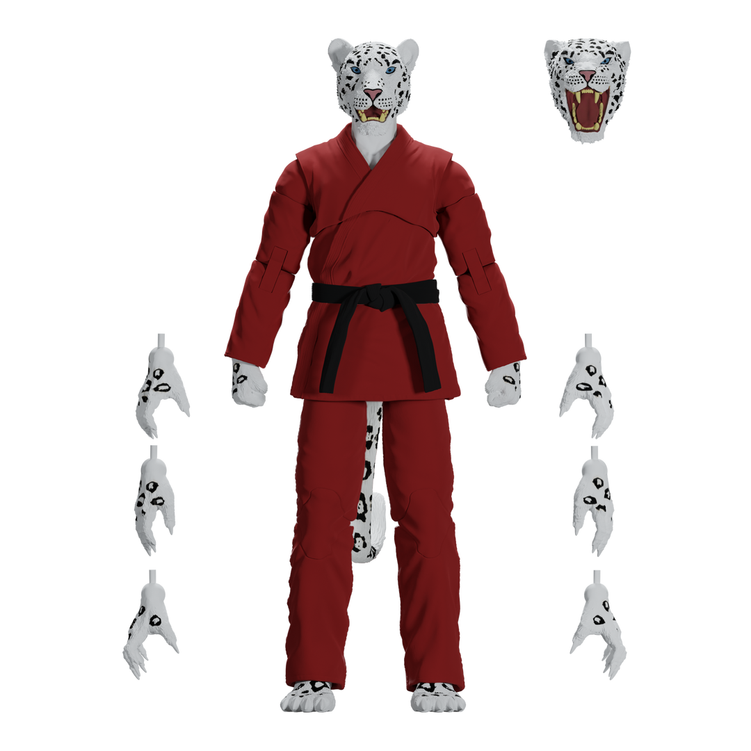 Jiu Jitsu Combat Creatures Shadow 'Ice' the Snow Leopard Action Figure - Icon Heroes 