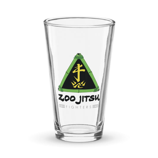 Zoo Jitsu Fighters Logo Shaker pint glass - Icon Heroes 