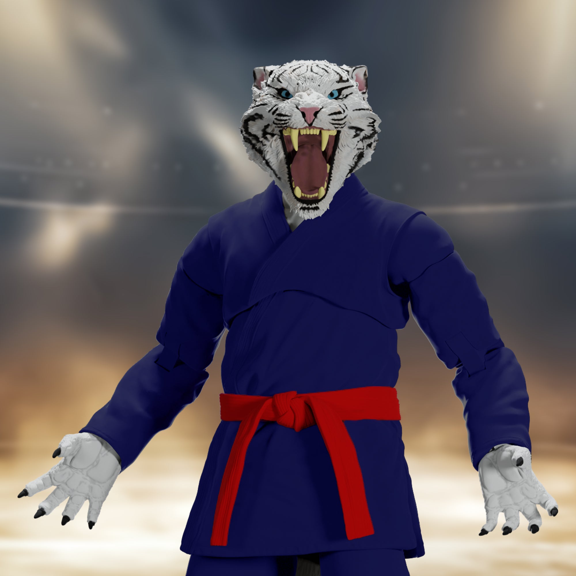 Taj the White Tiger – Jiu Jitsu Combat Creatures Action Figure